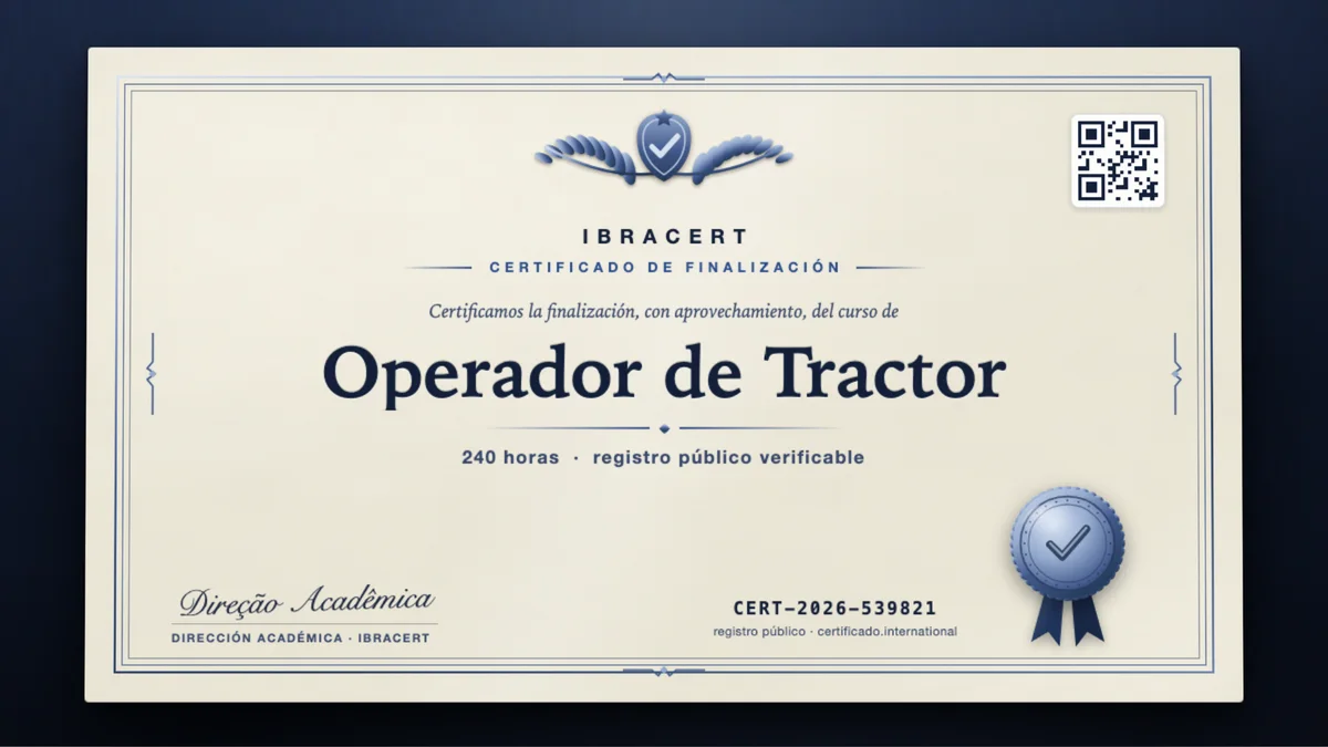 Portada del curso Operador de Tractor
