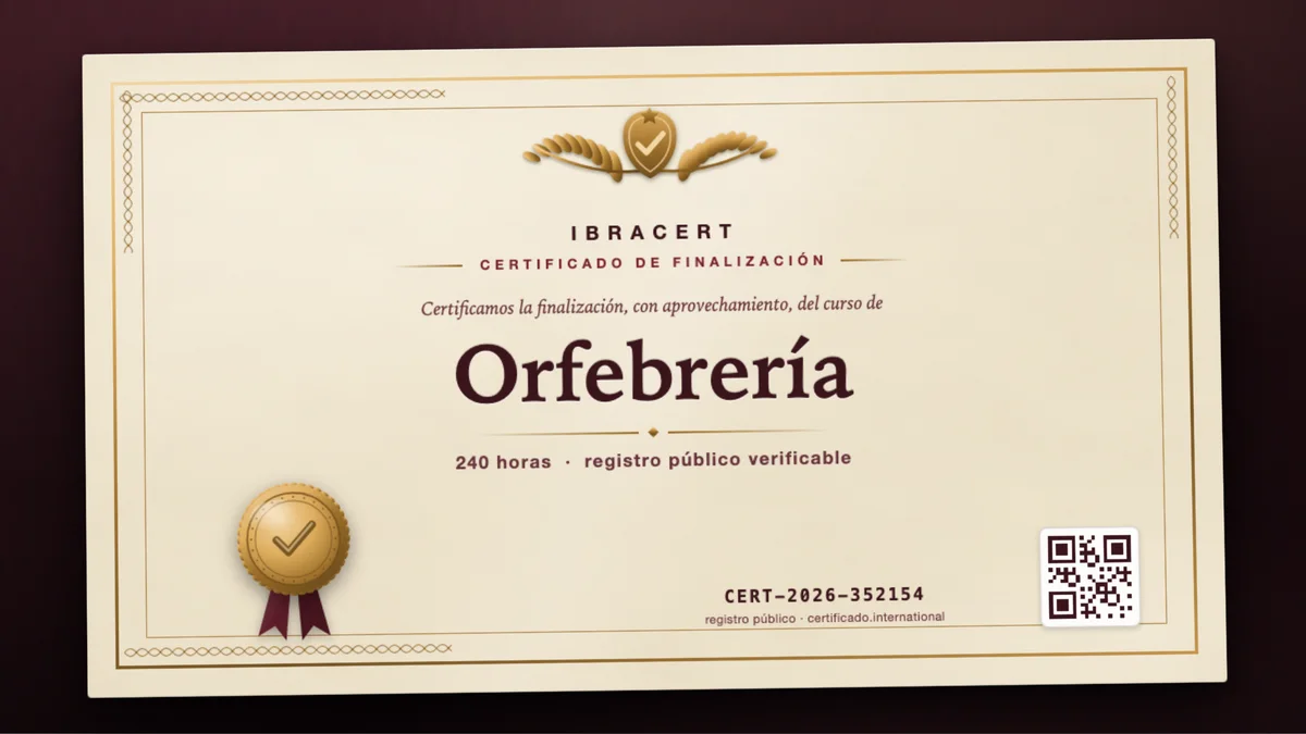 Portada del curso Orfebrería