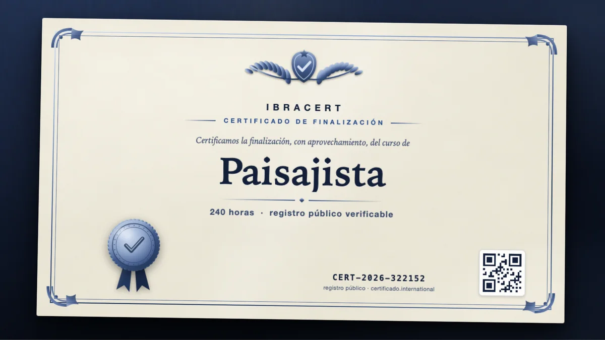 Portada del curso Paisajista