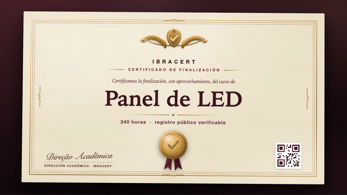 Portada del curso Panel de LED