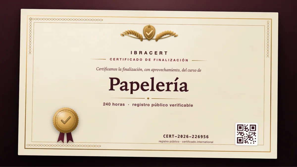 Portada del curso Papelería