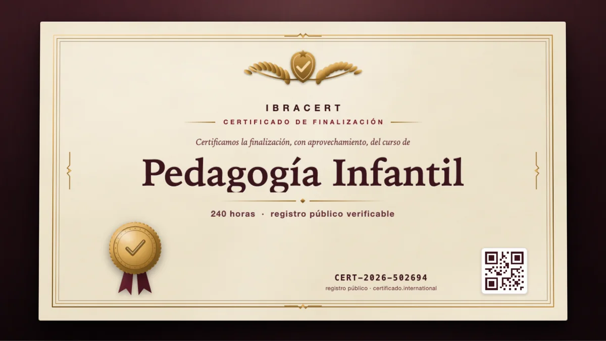 Portada del curso Pedagogía Infantil