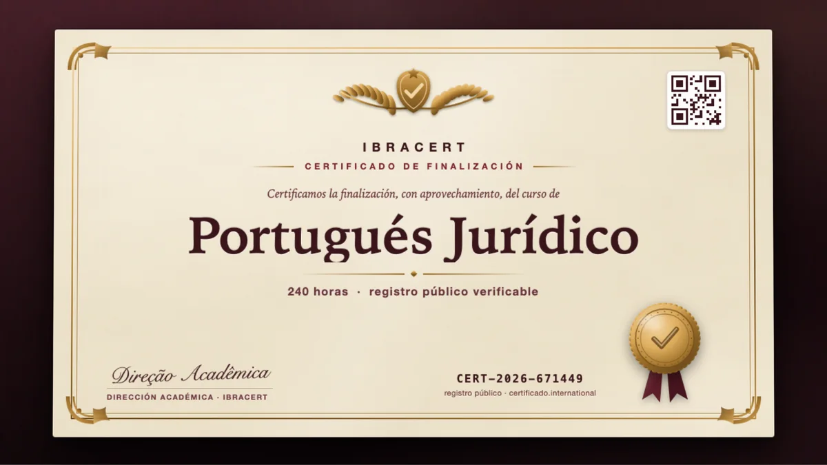 Portada del curso Portugués Jurídico
