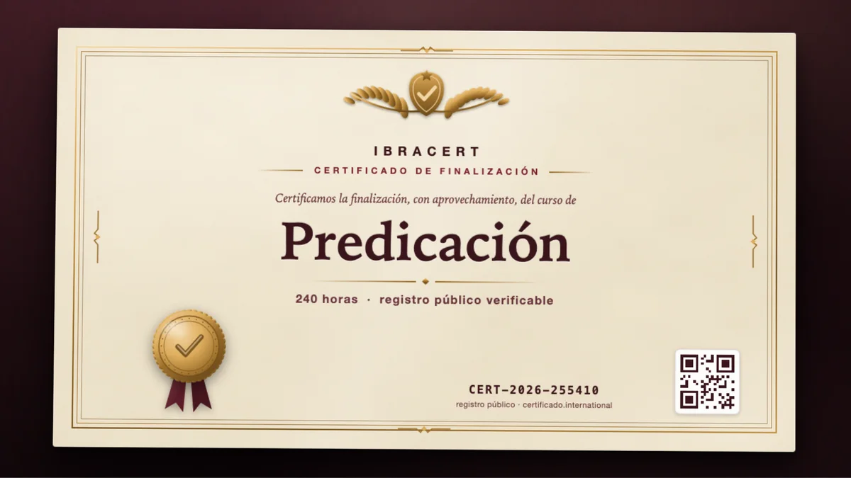 Portada del curso Predicación