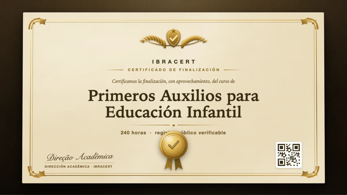 Portada del curso Primeros Auxilios para Educación Infantil