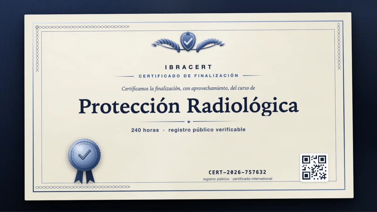 Portada del curso Protección Radiológica