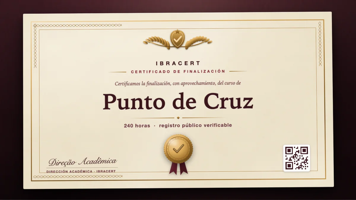 Portada del curso Punto de Cruz