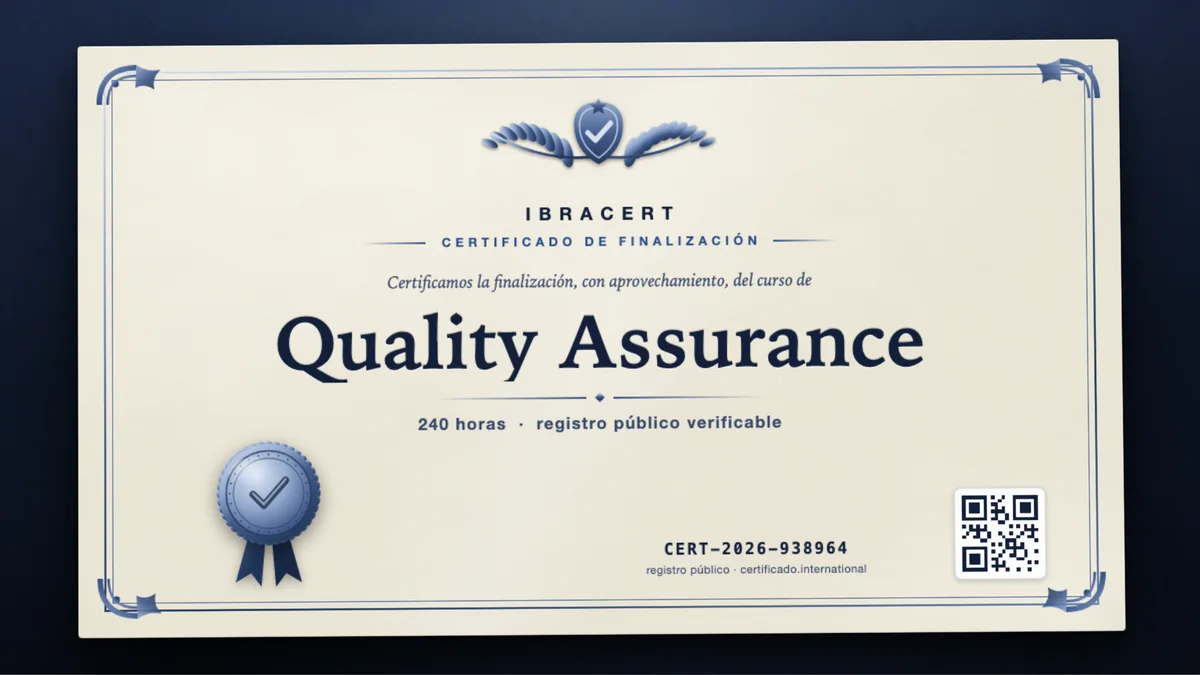 Portada del curso Quality Assurance