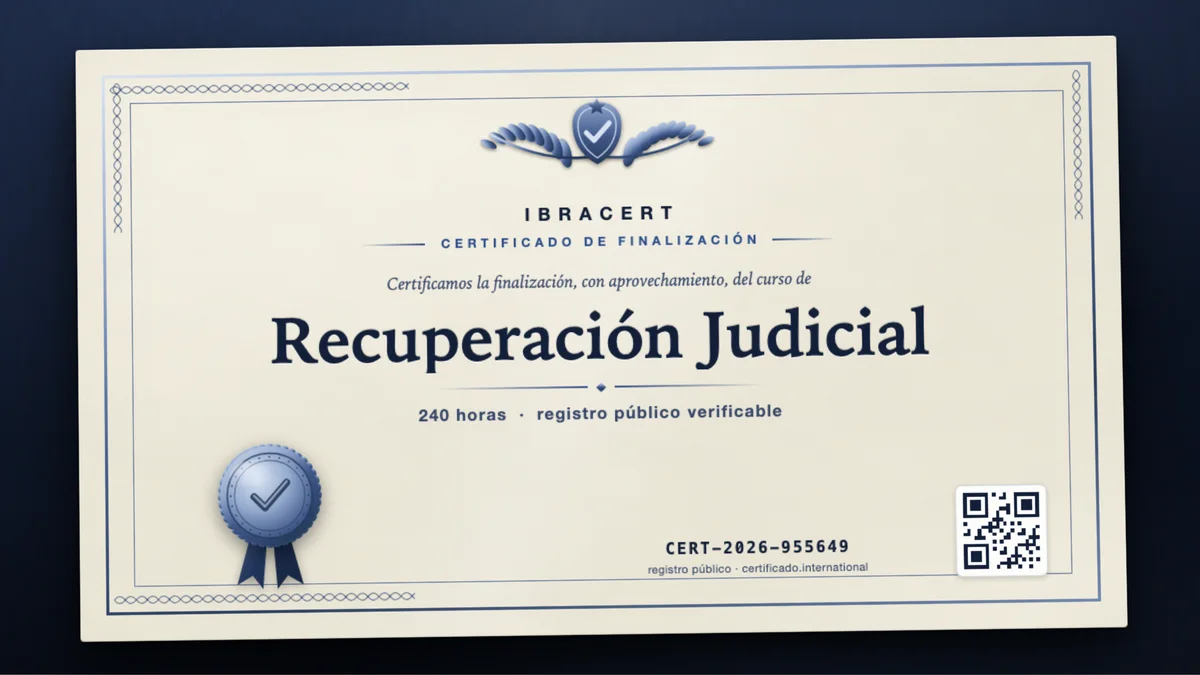 Portada del curso Recuperación Judicial