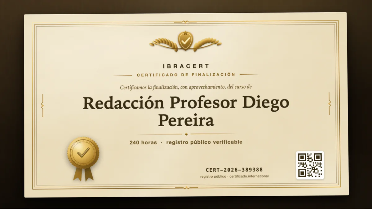 Portada del curso Redacción Profesor Diego Pereira