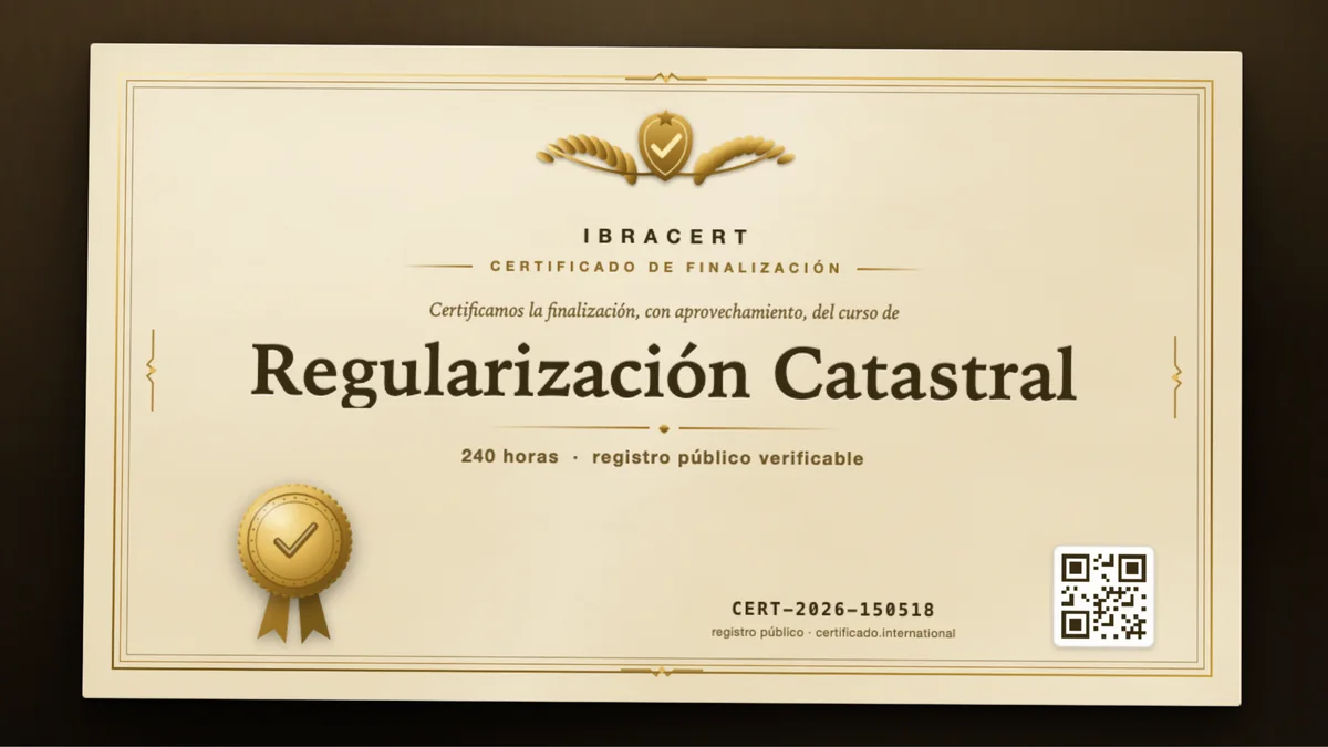 Portada del curso Regularización Catastral