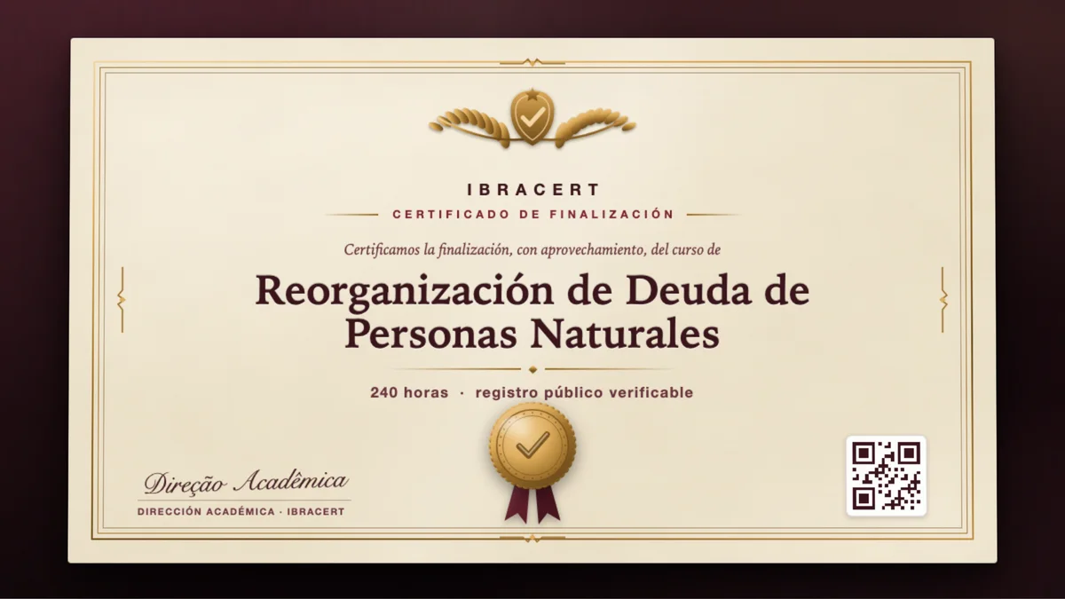 Portada del curso Reorganización de Deuda de Personas Naturales
