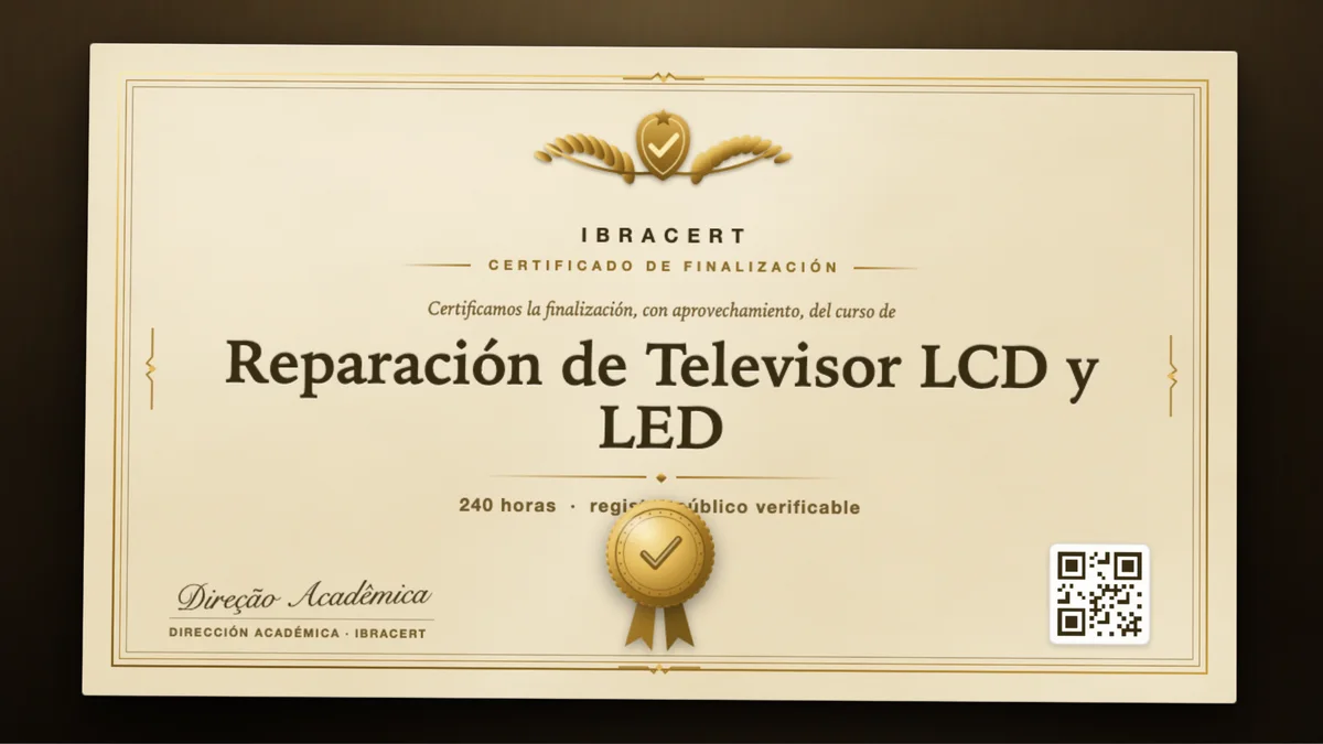 Portada del curso Reparación de Televisor LCD y LED