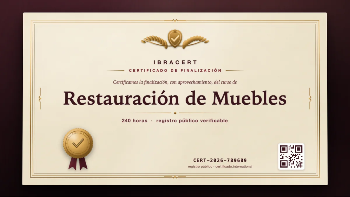 Portada del curso Restauración de Muebles