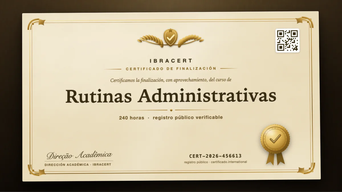 Portada del curso Rutinas Administrativas