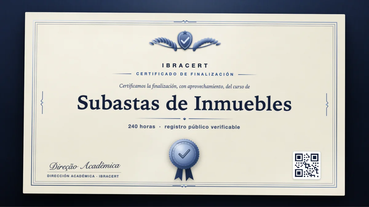 Portada del curso Subastas de Inmuebles