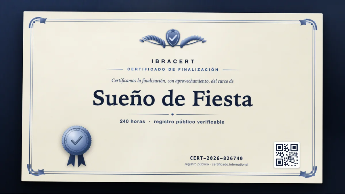 Portada del curso Sueño de Fiesta