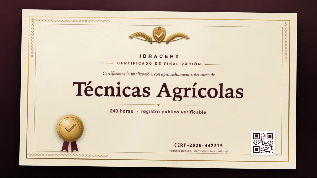Portada del curso Técnicas Agrícolas