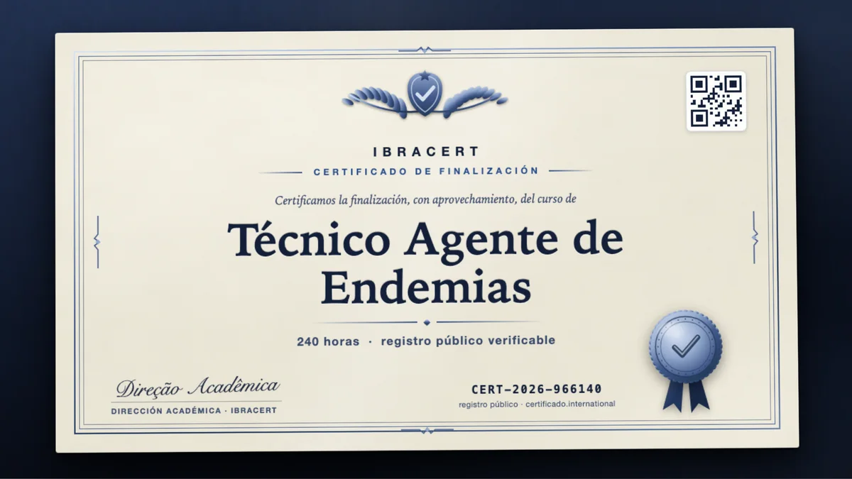 Portada del curso Técnico Agente de Endemias