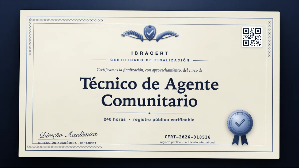 Portada del curso Técnico de Agente Comunitario