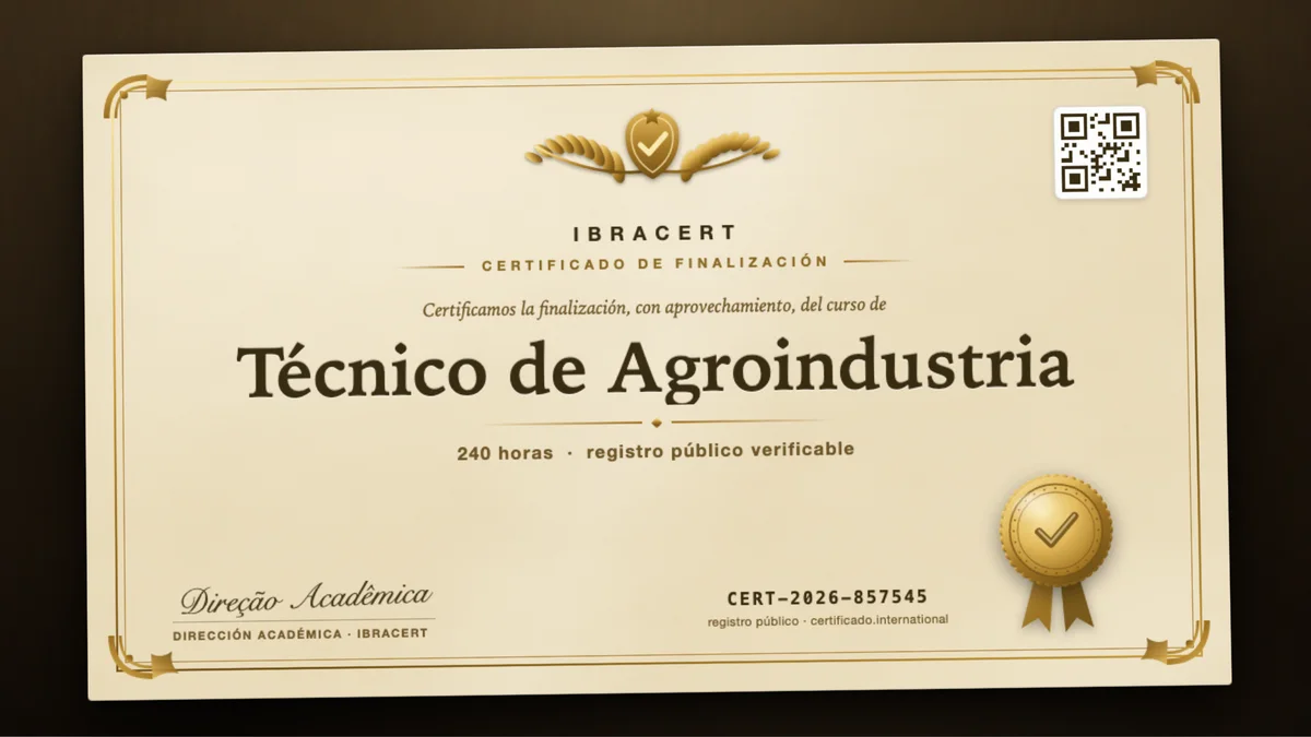 Portada del curso Técnico de Agroindustria