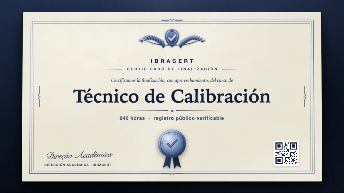 Portada del curso Técnico de Calibración