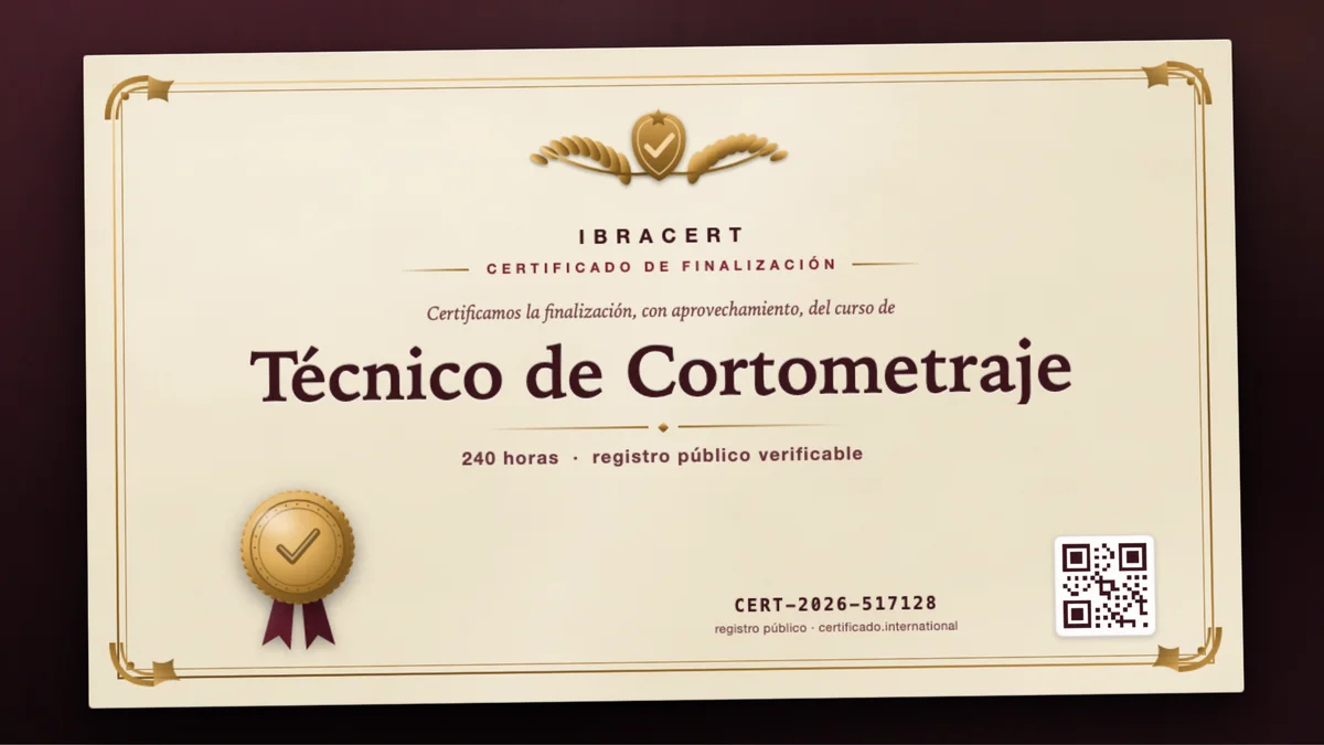 Portada del curso Técnico de Cortometraje