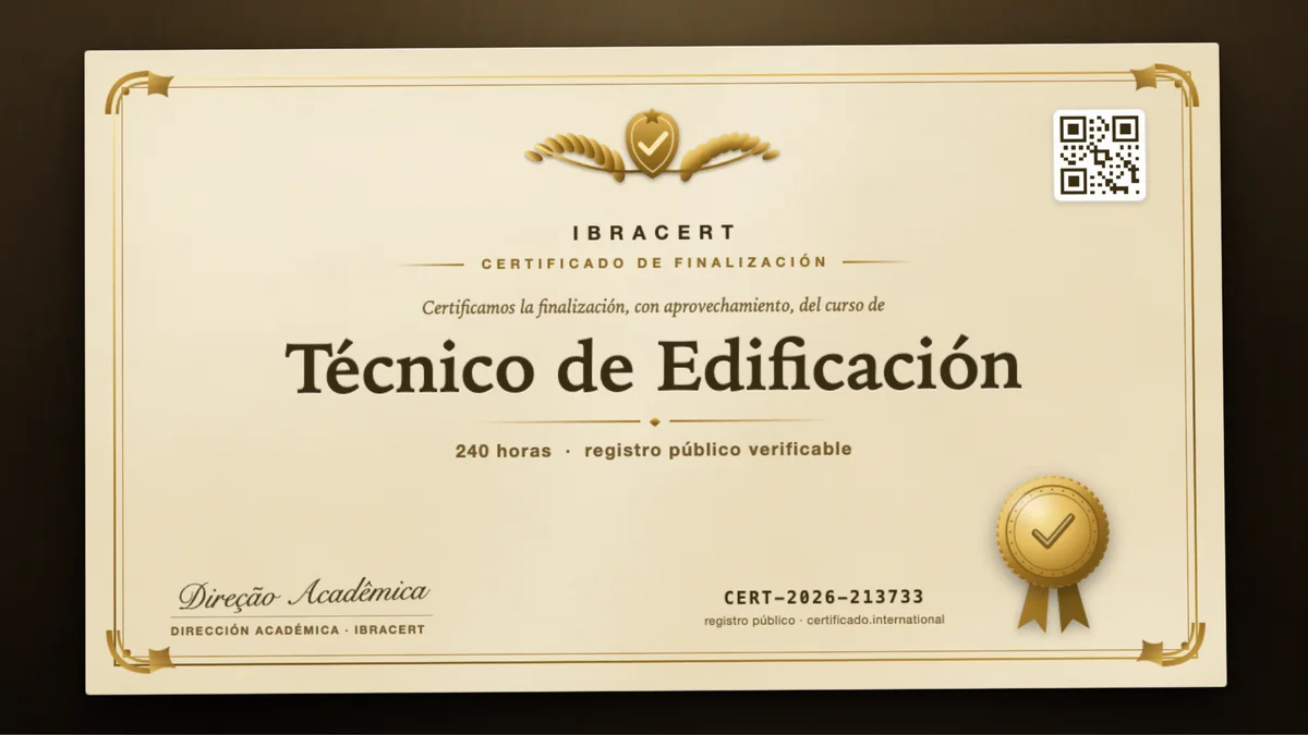 Portada del curso Técnico de Edificación