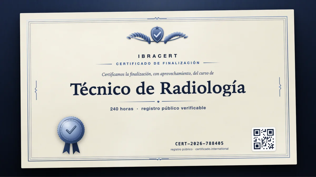 Portada del curso Técnico de Radiología