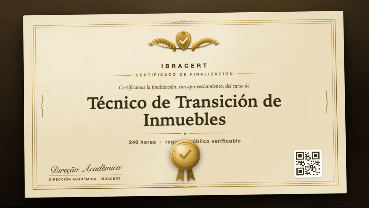 Portada del curso Técnico de Transición de Inmuebles