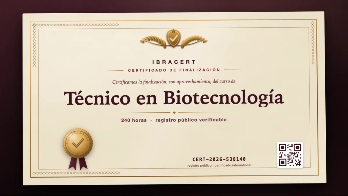 Portada del curso Técnico en Biotecnología
