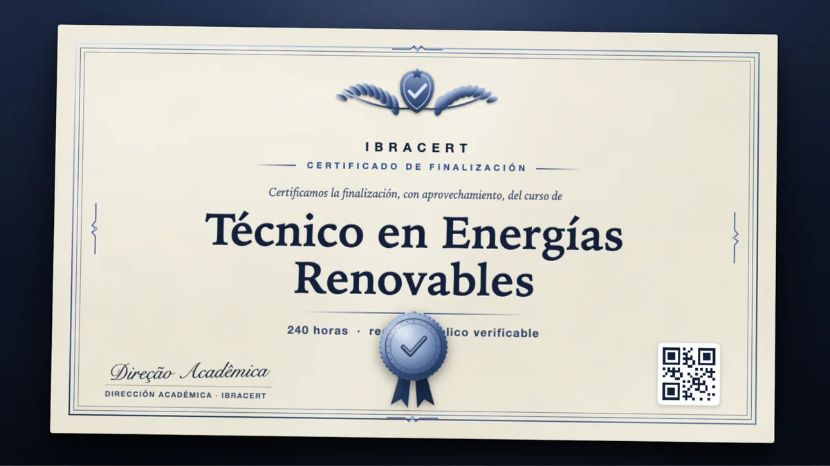 Portada del curso Técnico en Energías Renovables