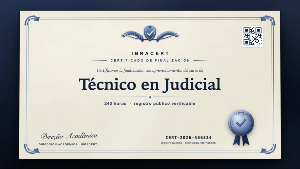 Portada del curso Técnico en Judicial