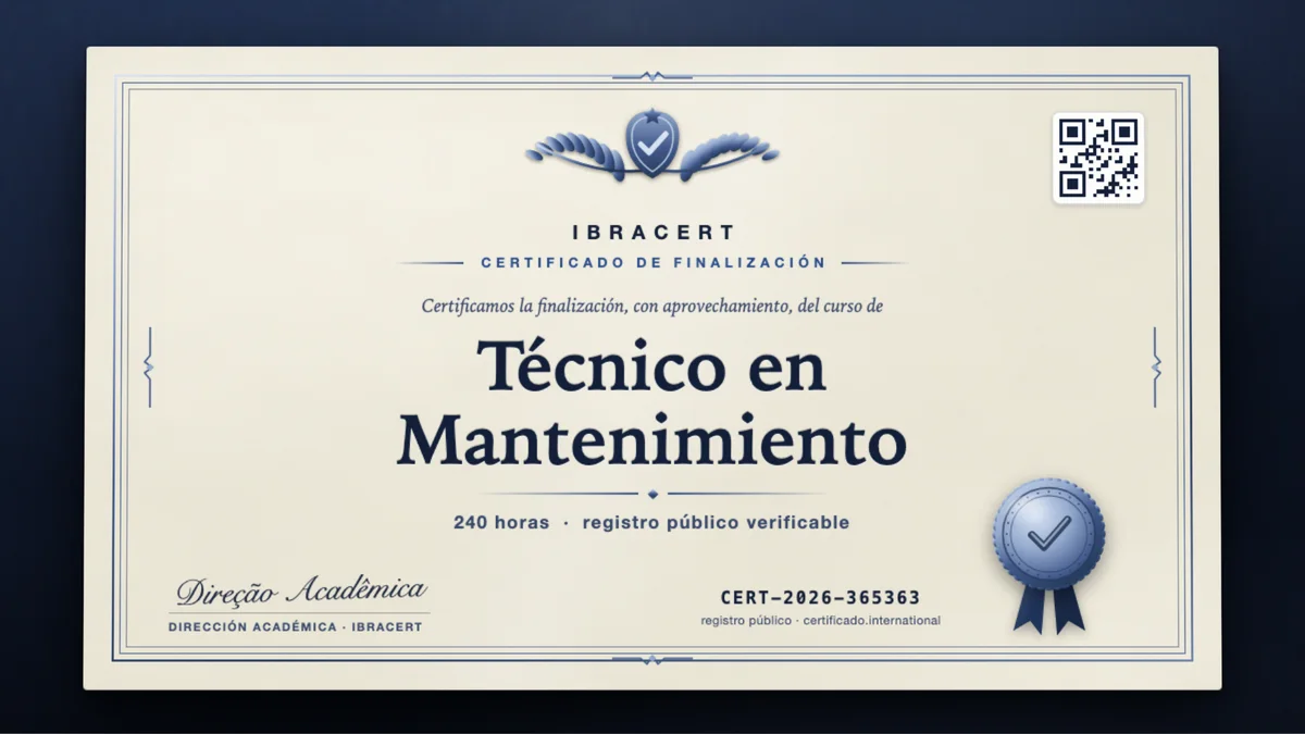 Portada del curso Técnico en Mantenimiento