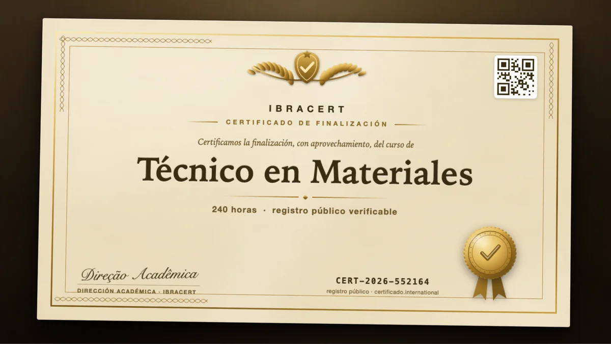 Portada del curso Técnico en Materiales