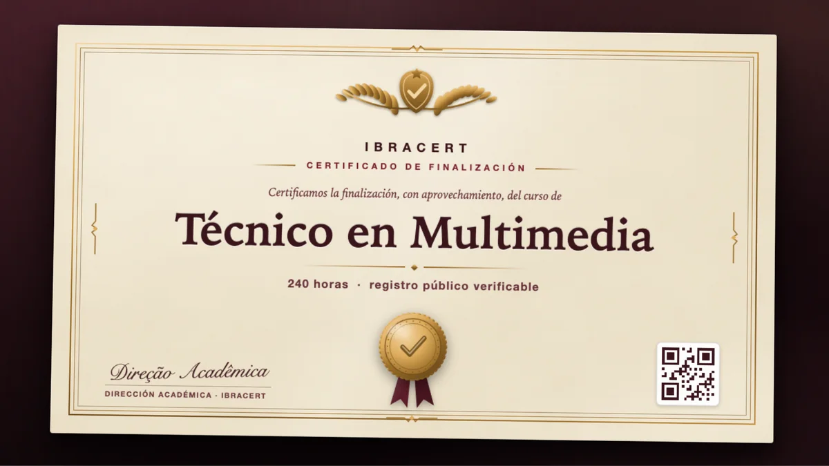 Portada del curso Técnico en Multimedia