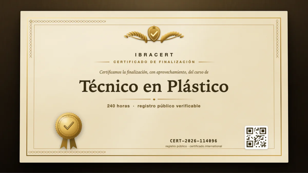 Portada del curso Técnico en Plástico