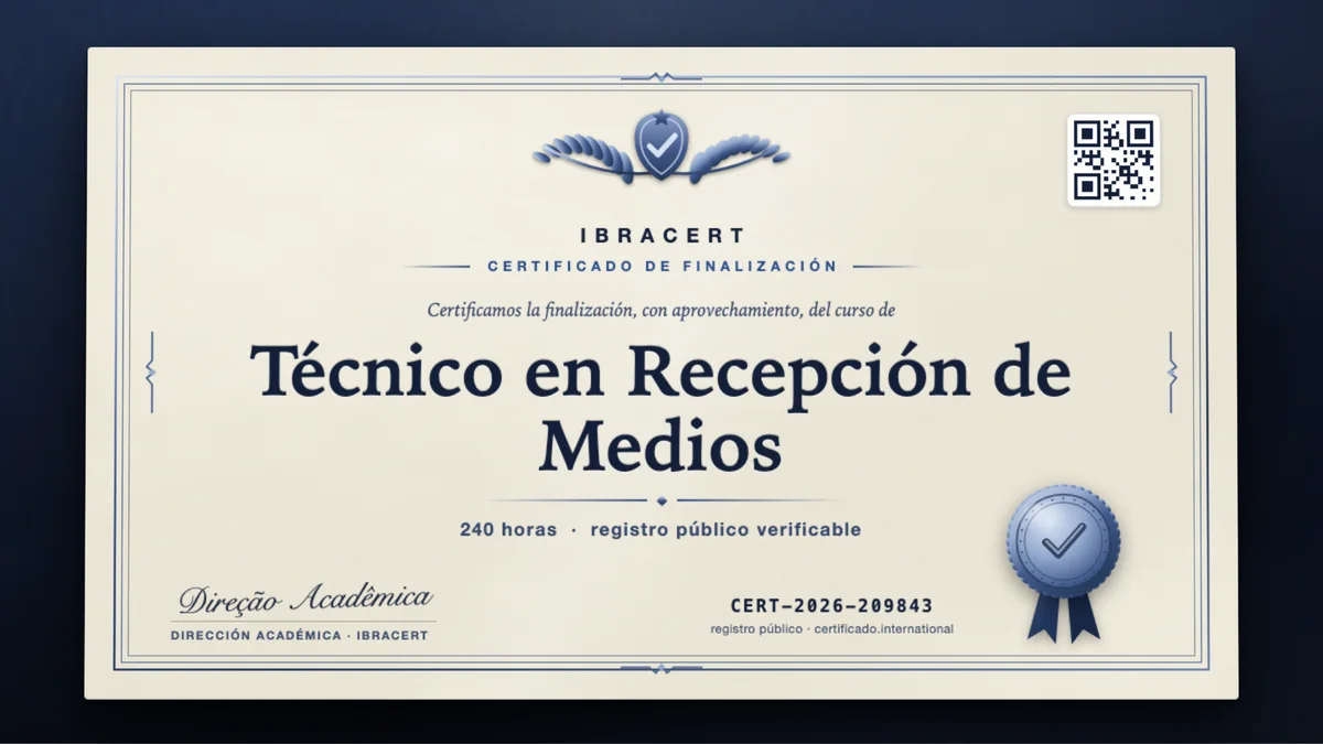 Portada del curso Técnico en Recepción de Medios