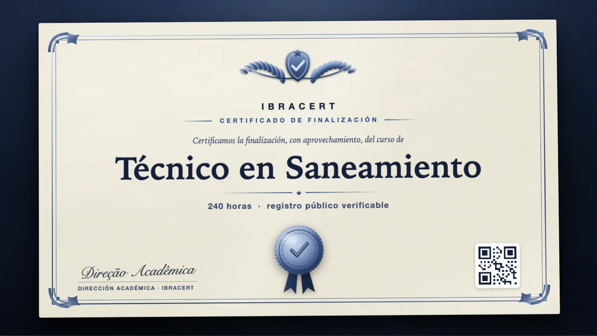 Portada del curso Técnico en Saneamiento