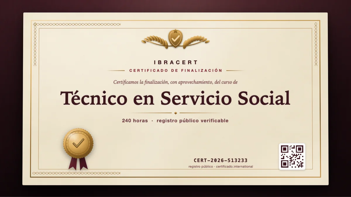 Portada del curso Técnico en Servicio Social