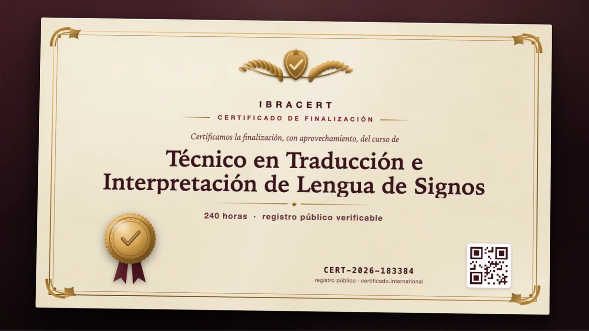 Portada del curso Técnico en Traducción e Interpretación de Lengua de Signos