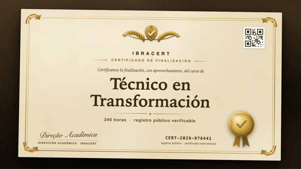Portada del curso Técnico en Transformación