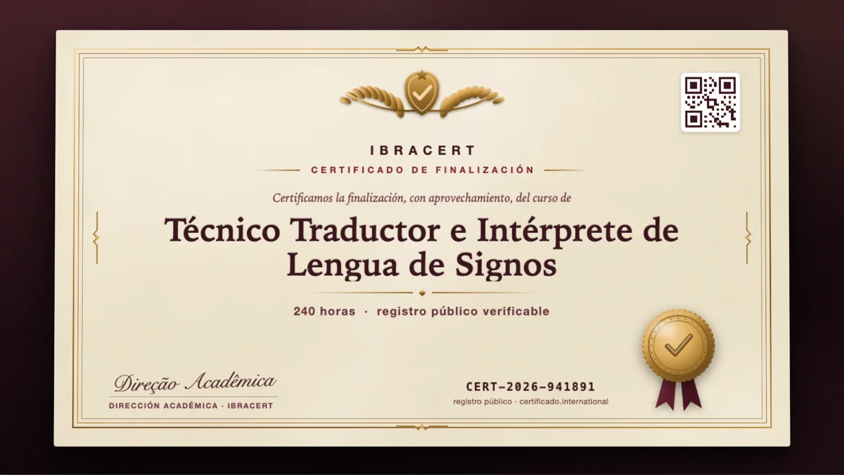 Portada del curso Técnico Traductor e Intérprete de Lengua de Signos