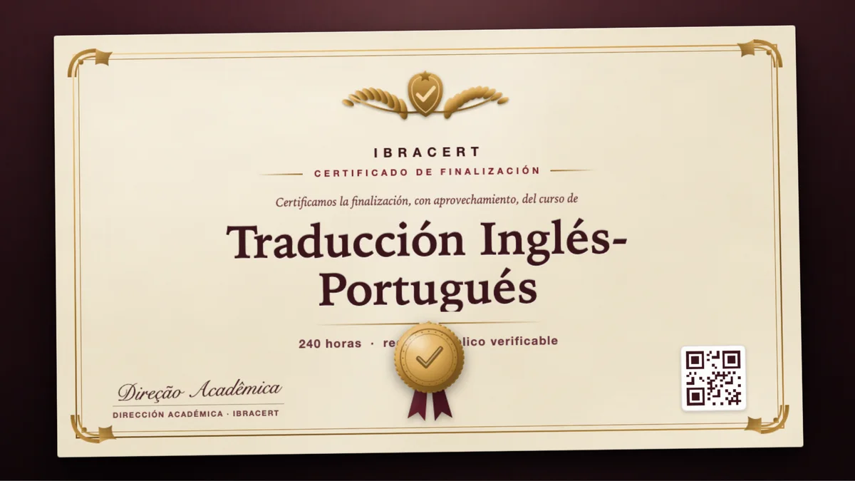Portada del curso Traducción Inglés-Portugués