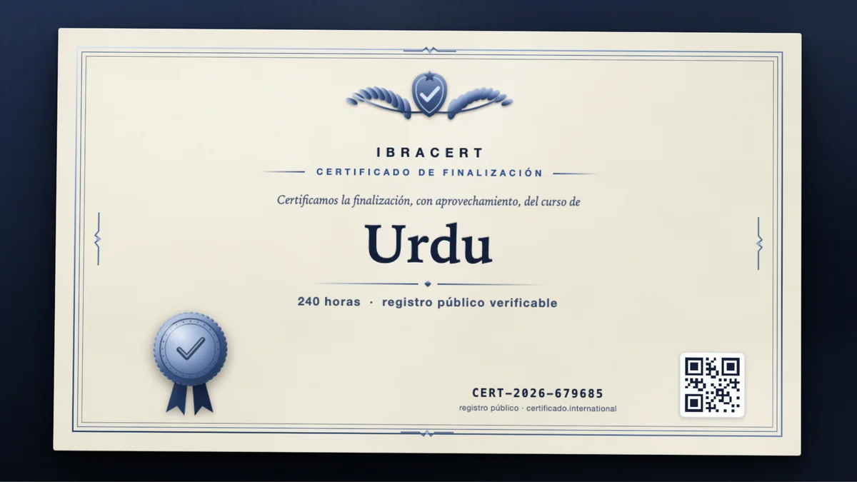 Portada del curso Urdu
