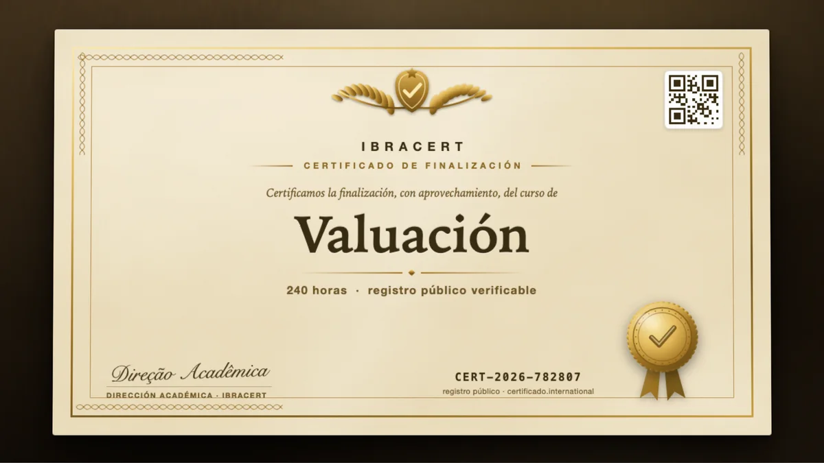 Portada del curso Valuación