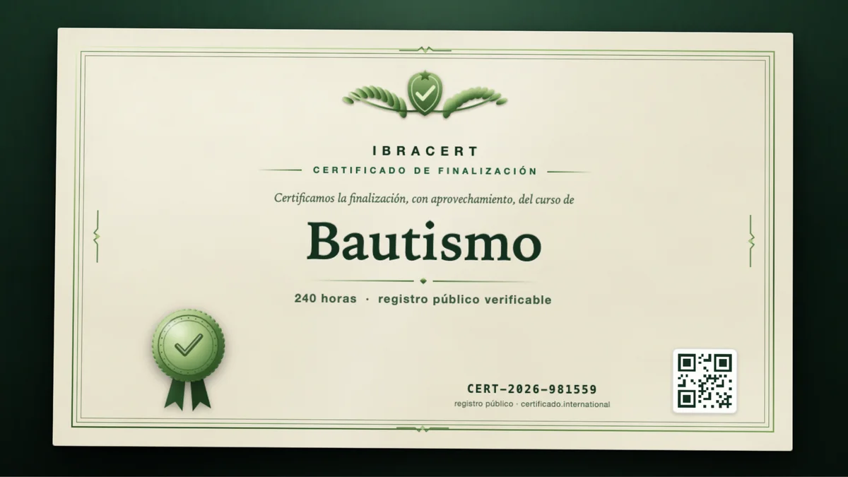 Portada del curso Bautismo