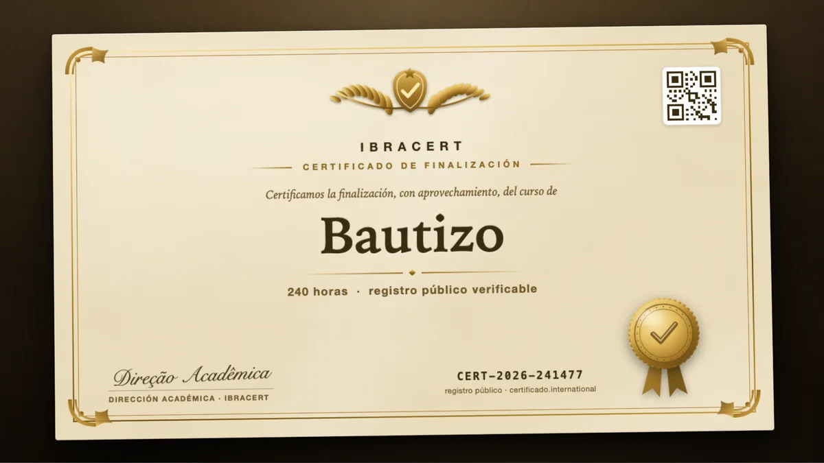 Portada del curso Bautizo
