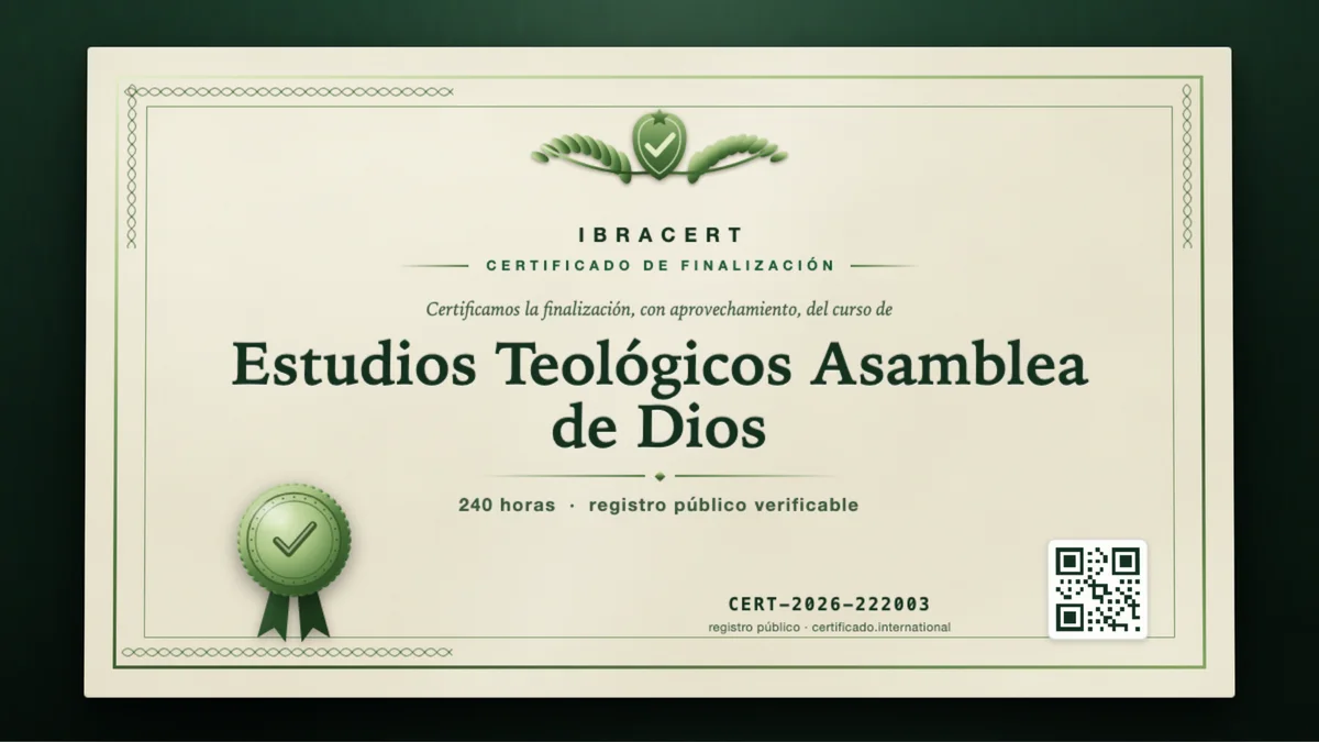 Portada del curso Estudios Teológicos Asamblea de Dios
