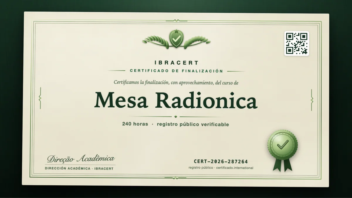 Portada del curso Mesa Radionica